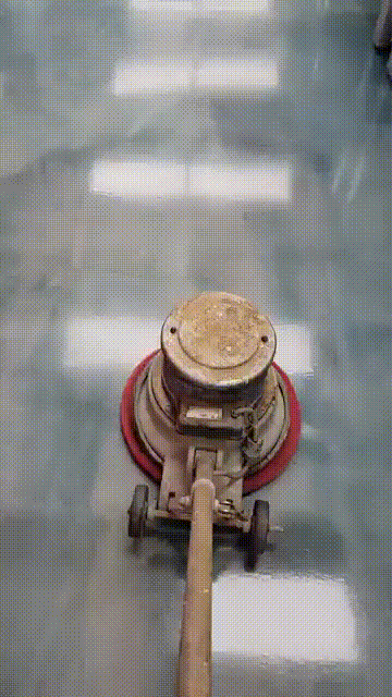 Clean King crew detailing a commercial space, animated clip